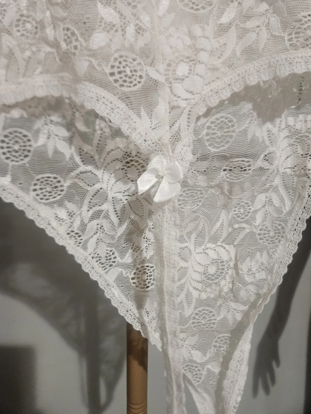 Vintage Victoria’s Secret Lace Teddy Bodysuit White Bridal Lingerie USA. Large